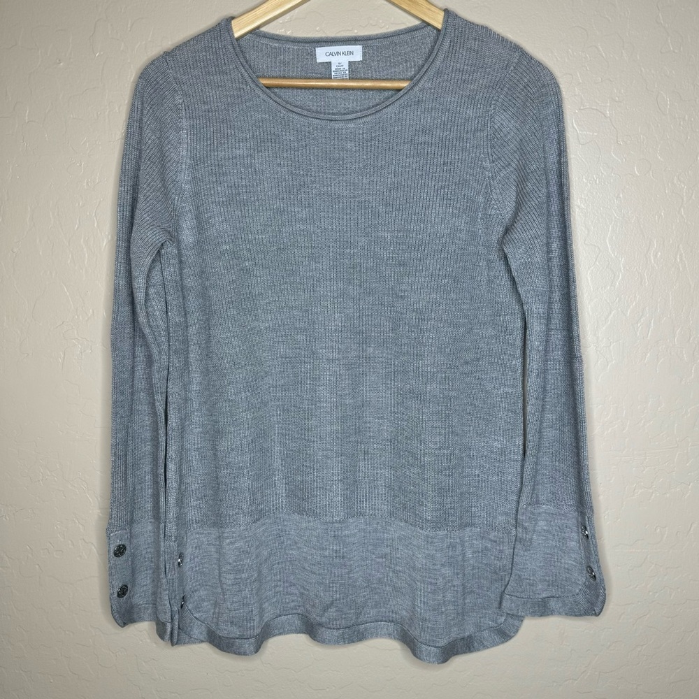 Calvin Klein Grey Button detail Sweater